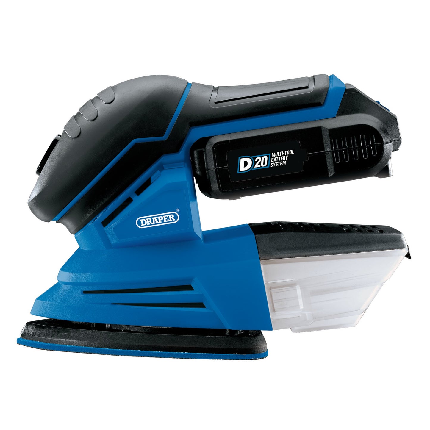 Draper D20 20V Tri-Base Detail Sander Sold Bare Speed 11000rpm 55657
