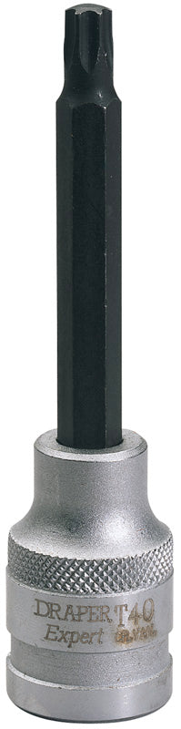 Expert T40 x 100mm 1/2" Square Drive Draper TX-STAR® Socket Bit