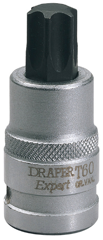Expert T60 x 55mm 1/2" Square Drive Draper TX-STAR® Socket Bit
