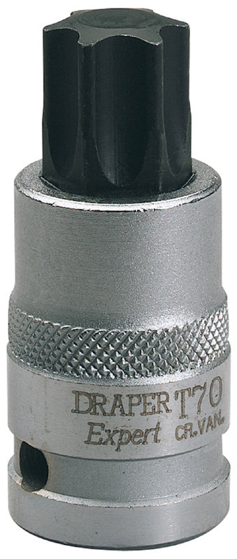 Expert T70 x 55mm 1/2" Square Drive Draper TX-STAR® Socket Bit