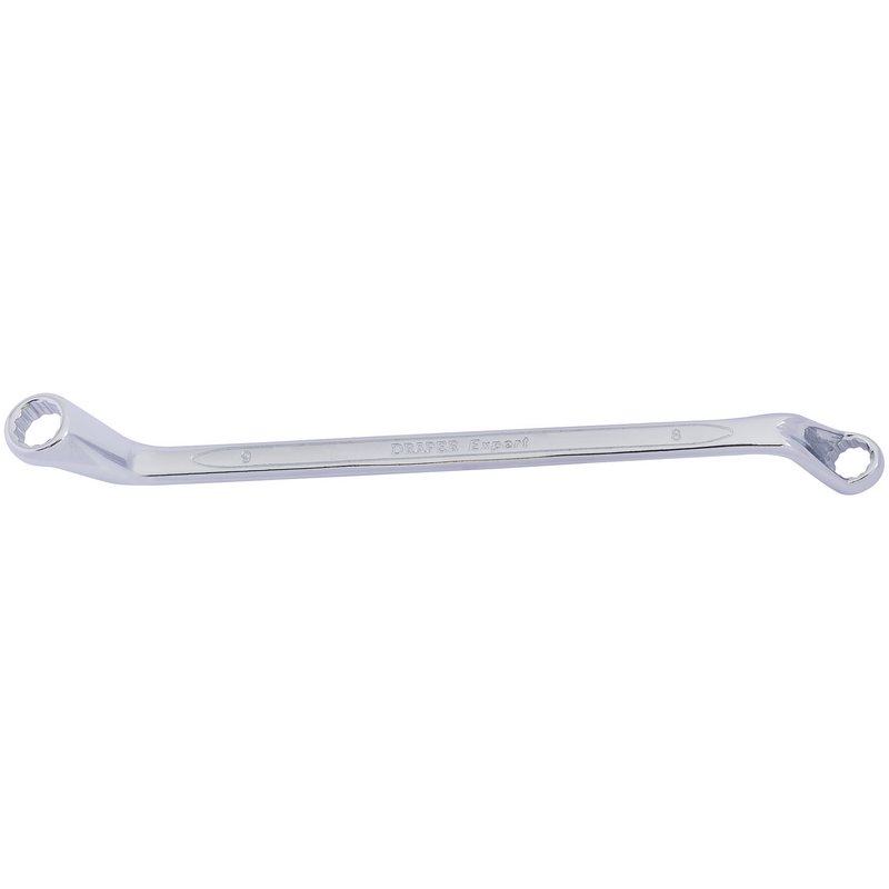 Draper 8 x 9mm HI-TORQ Deep Offset Ring Spanner Bi Hex Chrome 55685