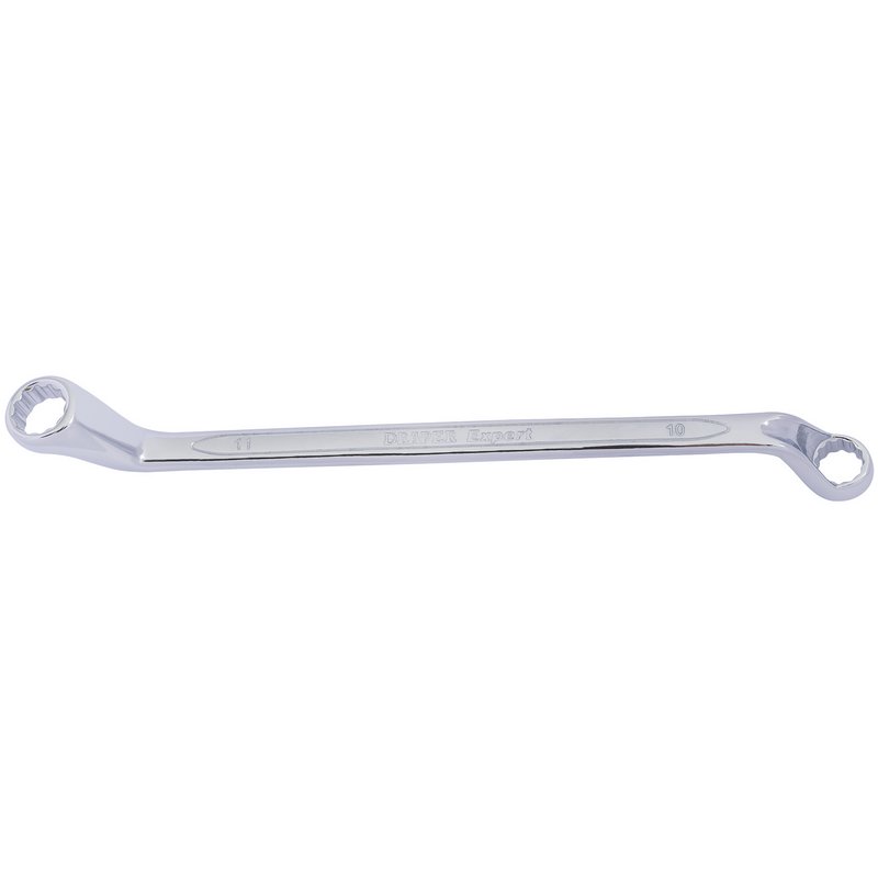 Draper 10 x 11mm HI-TORQ Deep Offset Ring Spanner Bi Hex Chrome 55687