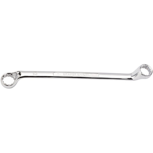 Draper 21 x 23mm HI-TORQ Deep Offset Ring Spanner Bi Hex Chrome 55695