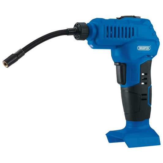 Draper D20 20V Air Tyre Inflator Sold Bare Work Light Max 110psi 7.5BAR 55767