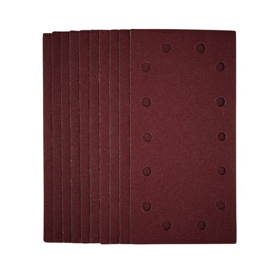 Draper 1/2 Sanding Sheets with Hook and Loop 115 x 230mm 80 Grit 10 Pack 55863