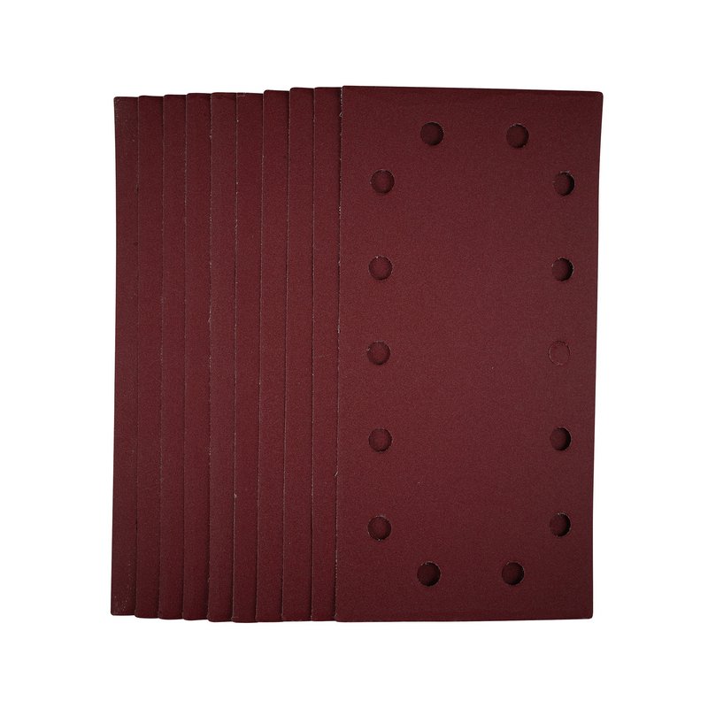 Draper 1/2 Sanding Sheets with Hook and Loop 115 x 230mm 240 Grit 10 Pack 55865