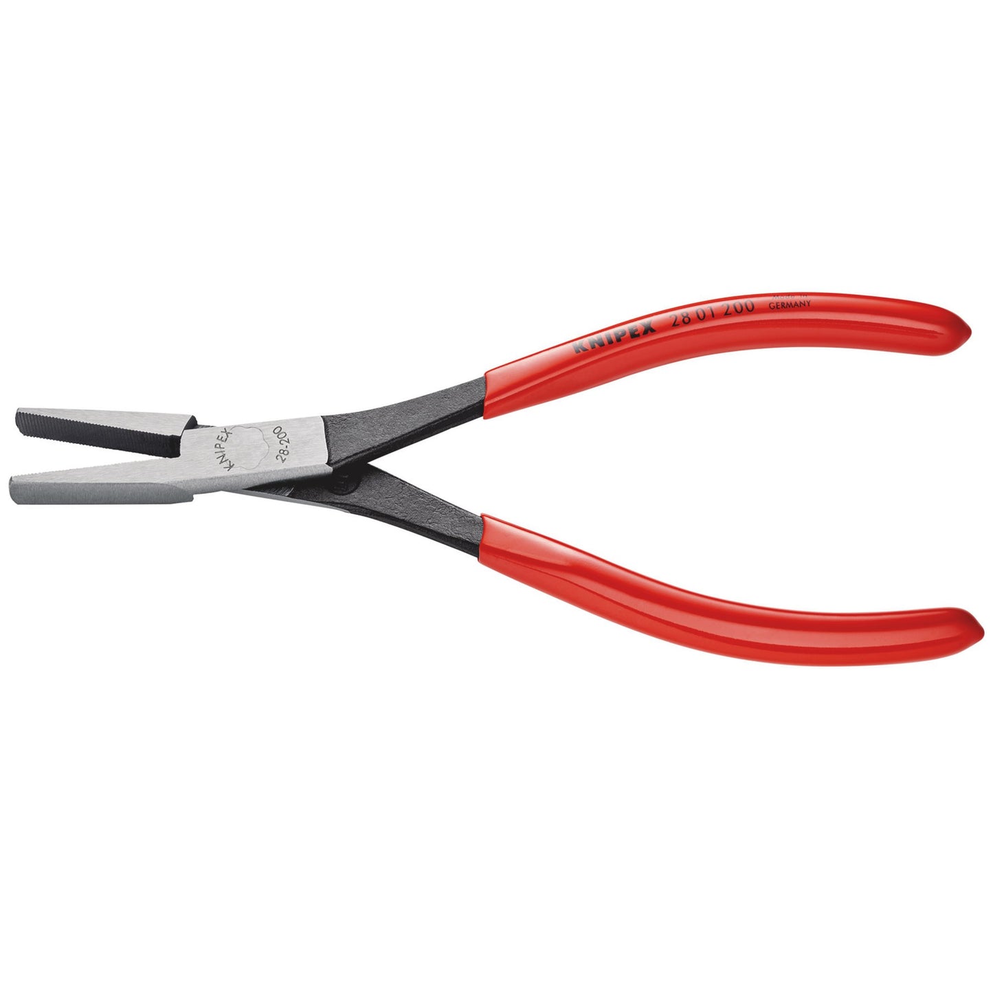 Knipex Flat Nose Long Reach Assembly Pliers 200mm Knurled Surfaces 28 01 200