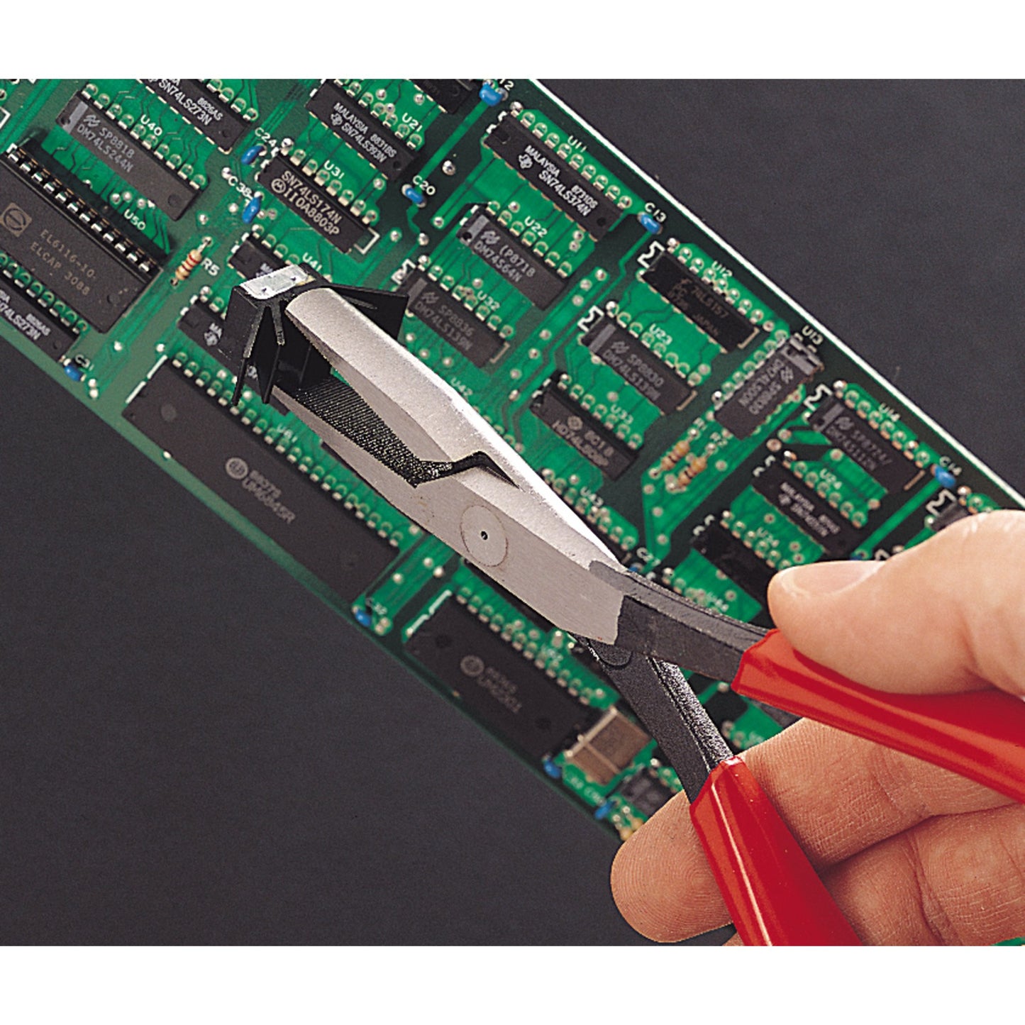 Knipex Flat Nose Long Reach Assembly Pliers 200mm Knurled Surfaces 28 01 200