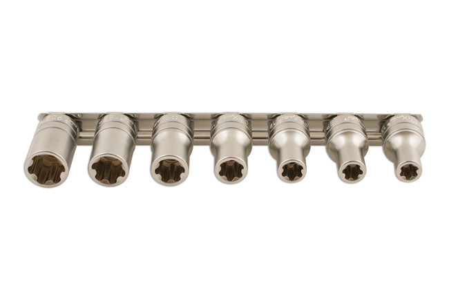 Laser Tools Torx Plus Socket Set EP 6-Sided 3/8"D 7pc 10EP to 20EP 5617