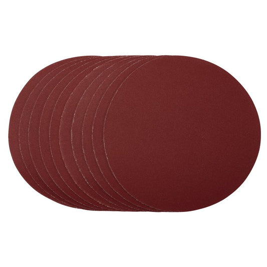 Draper Sanding Discs 180mm Hook & Loop 240 Grit 10 Pack 56182