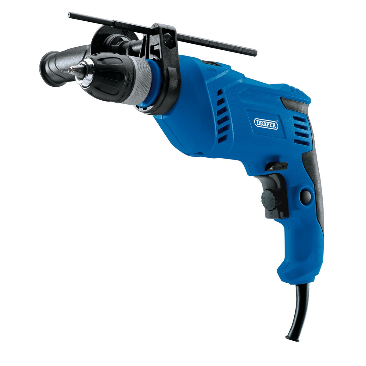 Draper 230V Impact Drill 710W 13mm Keyless Chuck & Side Handle Depth Stop 56361