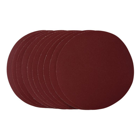 Draper Sanding Discs 180mm Hook & Loop 320 Grit 10 Pack 56371