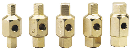 Draper Drain Plug Key Set 5 Piece Double-ended key sizes with satin chrome 56627