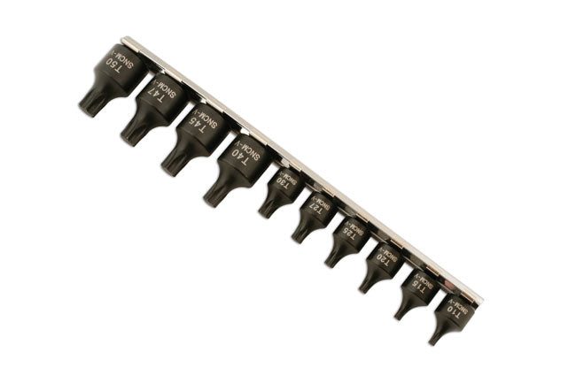 Laser Tools Low Profile Star Socket Bit Set 1/4"D, 3/8"D 10pc 5664