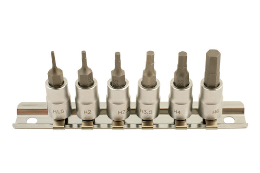 Laser Tools Hex Socket Bit Set 1/4"D 6pc 5682