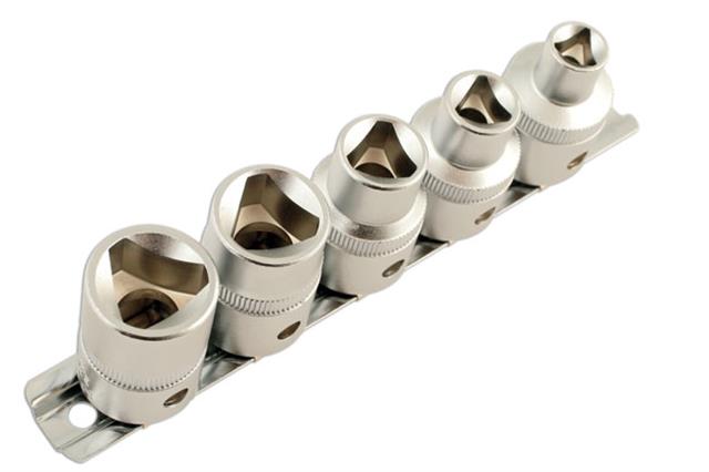 Triangular Socket Set 1/2" Drive M5-M12 Security 8mm-16.5mm  Neilsen CT4028