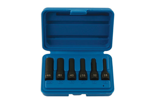 Laser Tools Glow Plug Electrode Removal Sockets 1/4"D 6pc 5785