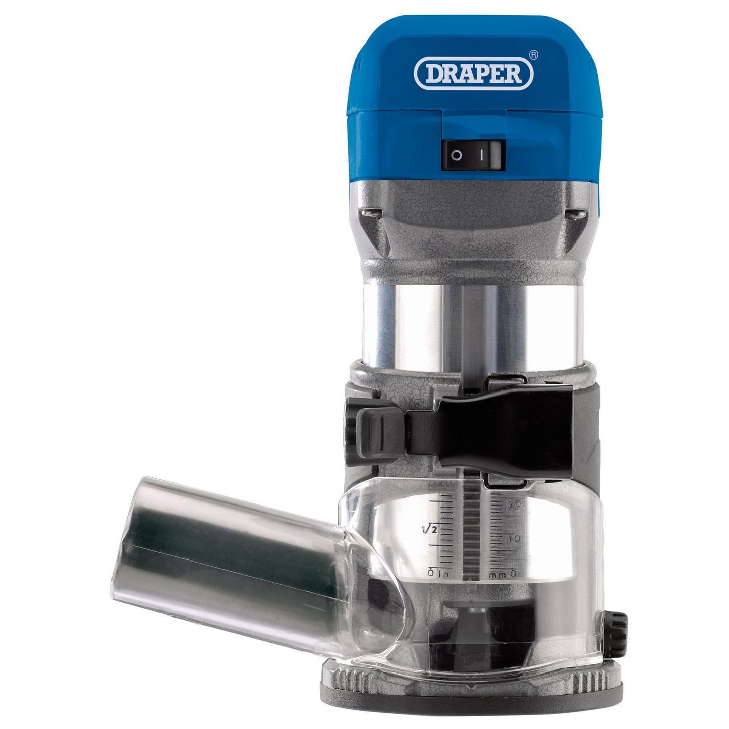 Draper Trimming Router 230V 710W 6mm 1/4" & 8mm Collets Adjustable Depth 58349