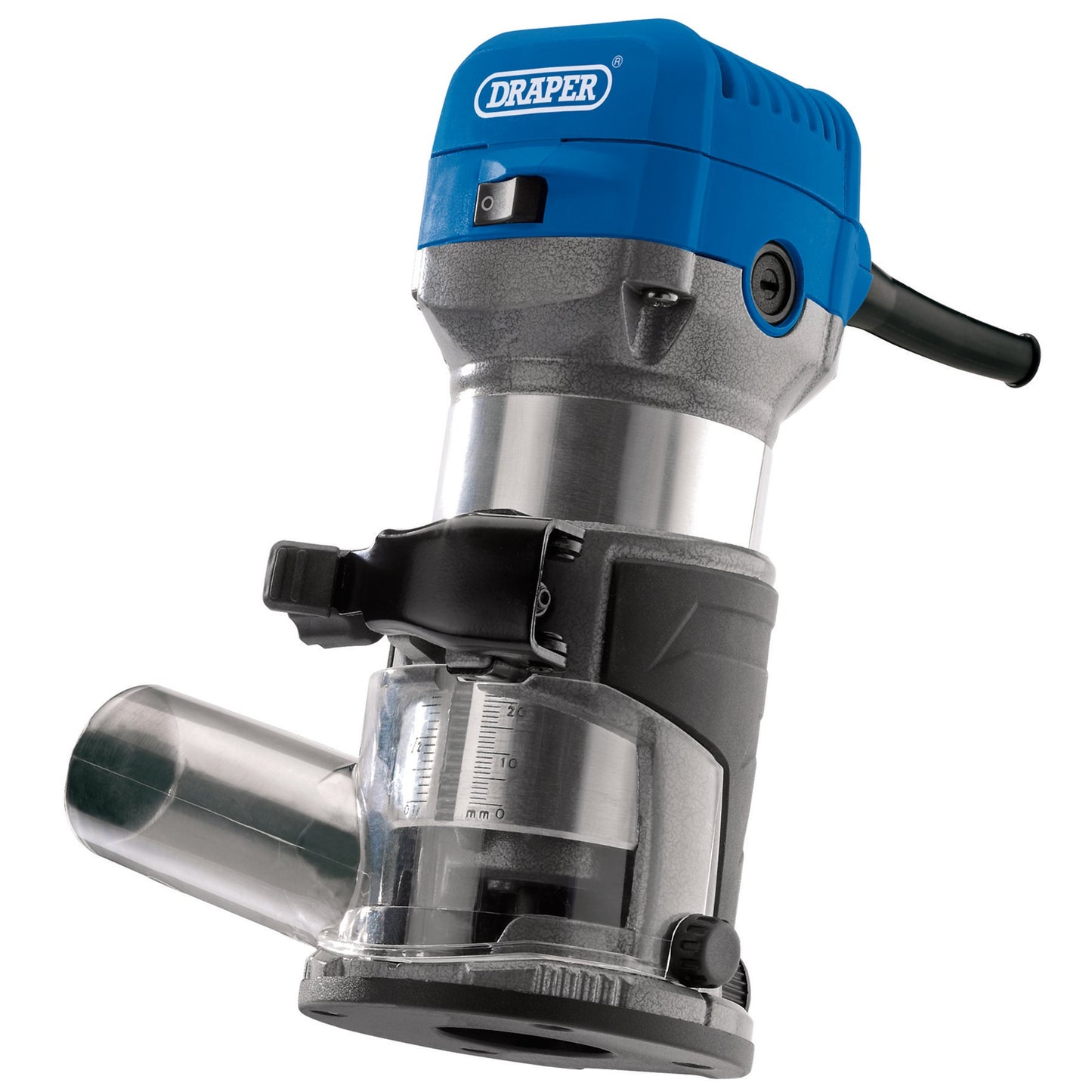 Draper Trimming Router 230V 710W 6mm 1/4" & 8mm Collets Adjustable Depth 58349