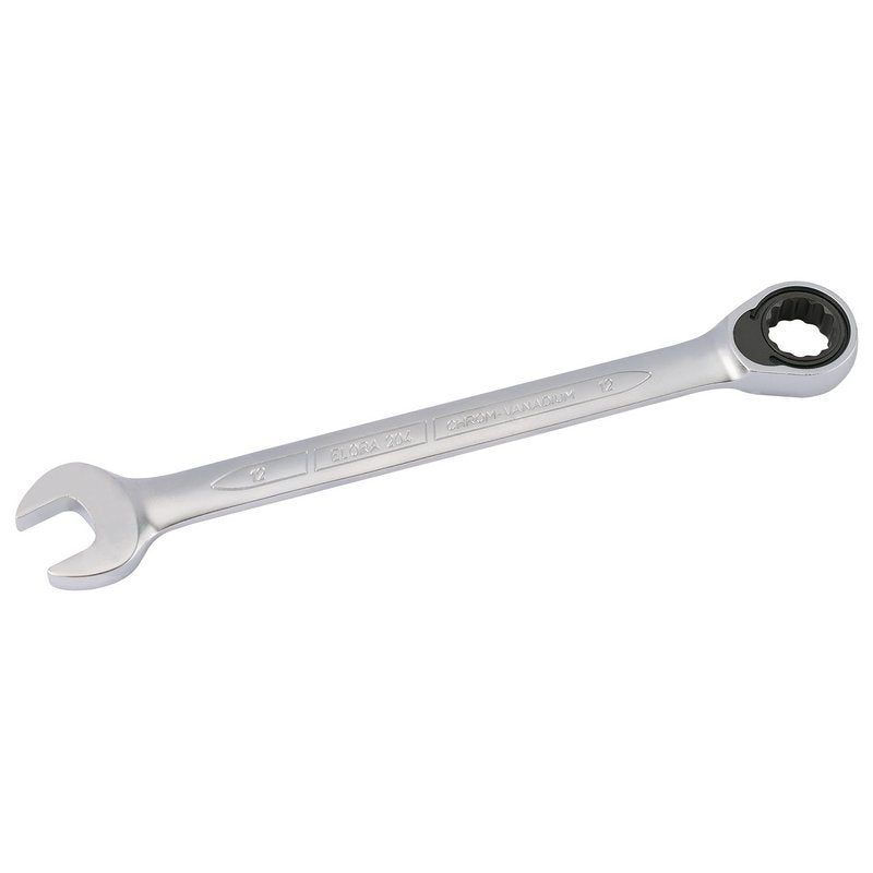 Elora 12mm Metric Ratcheting Combination Spanner 72 Teeth Chrome Plated 58397