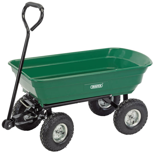 Draper Garden Tipping Trolley Cart 200Kg Steel Chassis Pneumatic Wheels 58553