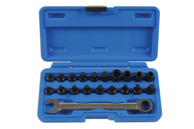 Laser Tools Low Profile Bit Set 1/4"D 20pc 5914
