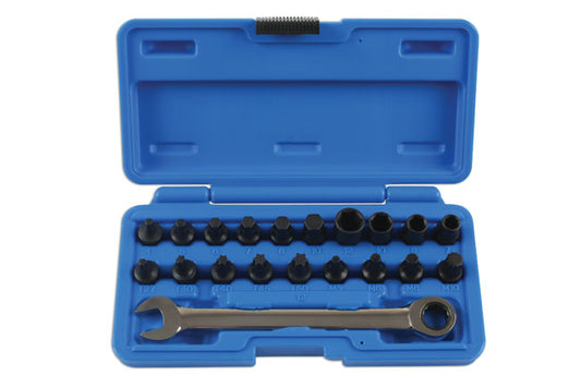 Laser Tools Low Profile Bit Set 1/4"D 20pc 5914