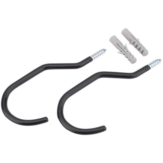 Draper Bicycle Storage Hooks 2 Piece PVC Coated To Protect Cycle Paint 59243