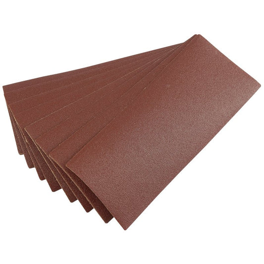 Draper Aluminium Oxide Sanding Sheets 232 x 92mm 100 Grit 10 Pack 59466
