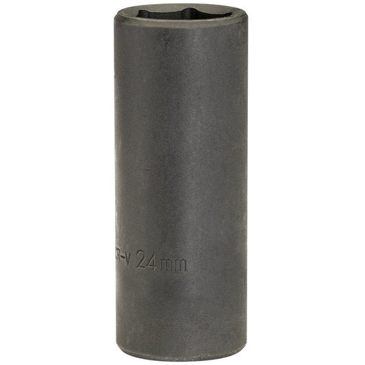 Draper 24mm Deep Impact Socket 1/2" Dr 6 Point Hex Chrome Vanadium Steel 59883