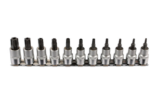 Laser Tools Tamperproof Star Socket Bit Set 3/8"D 11pc 6068