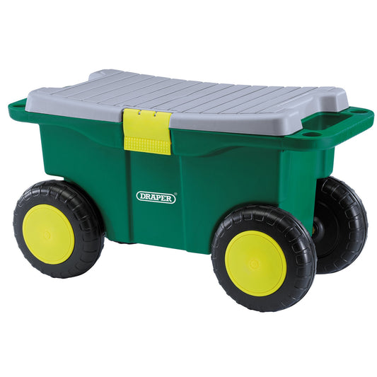 Draper Gardeners Tool Cart Seat And Tool Box Two Handles & Removable Tray 60852