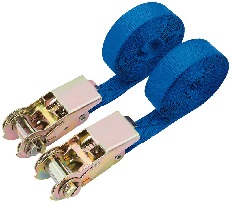 Draper Ratcheting Tie Down Straps 4.5m x 25mm 400kg 2 Piece 60968