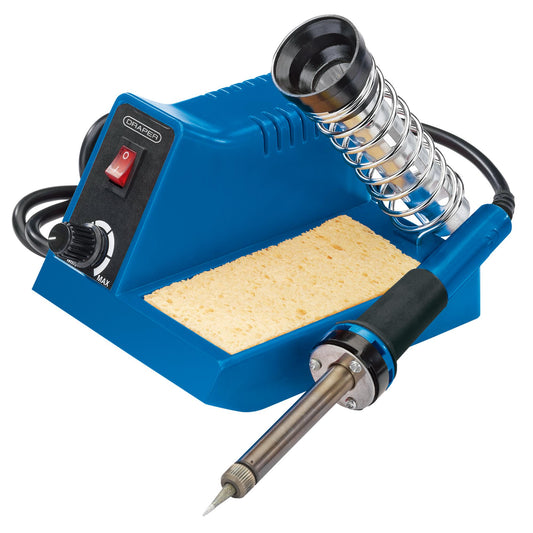 Draper 230V Soldering Station 40W Overheat Protection Stand And Tip Sponge 61478