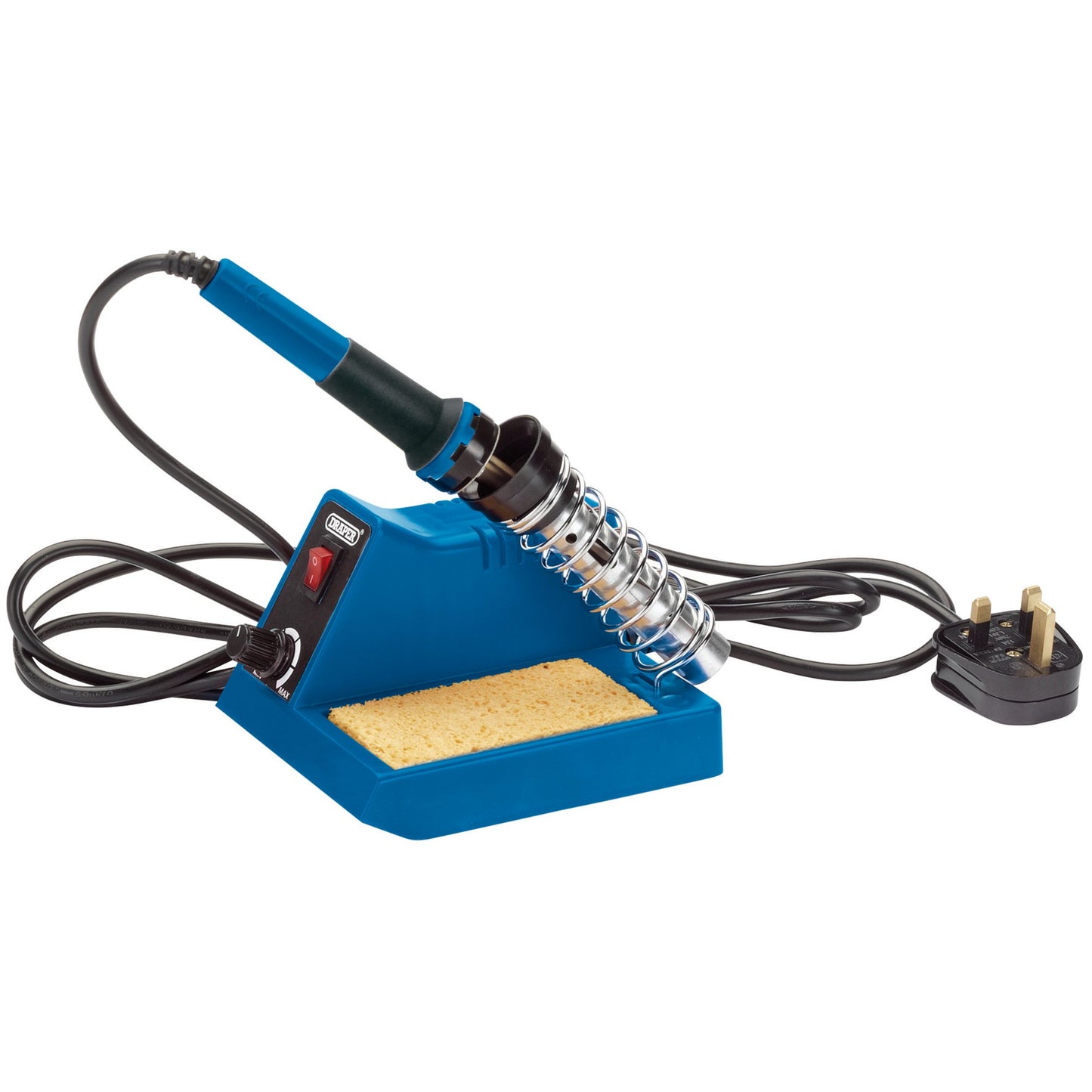 Draper 230V Soldering Station 40W Overheat Protection Stand And Tip Sponge 61478