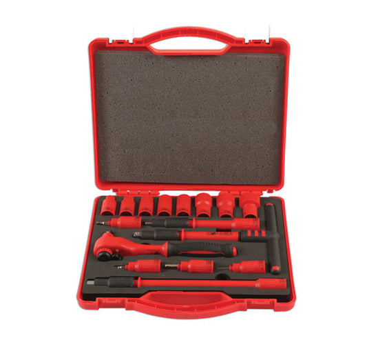 Laser Tools Metric Insulated Socket Set 3/8"D 16pc Inc Hex Bit Sockets 6148