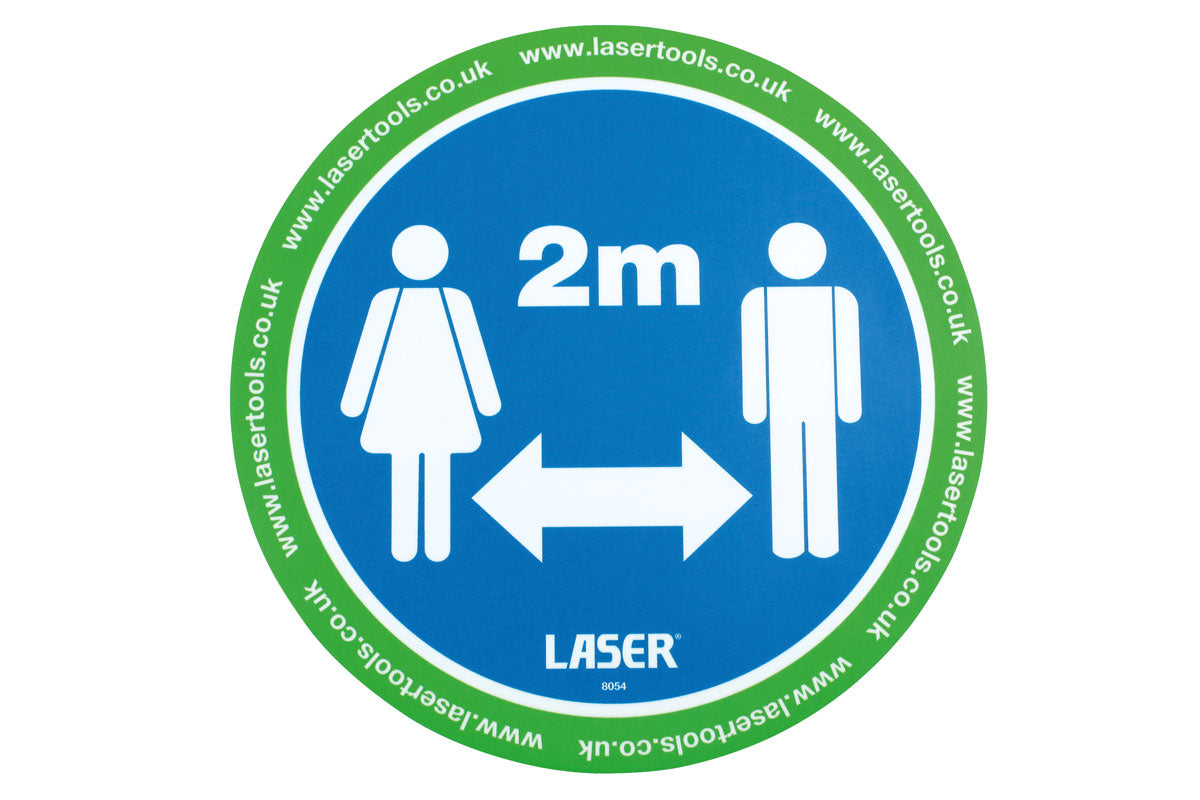Laser Tools Laser Tools Floor Sticker 2m Distancing 6pc x 2 61701