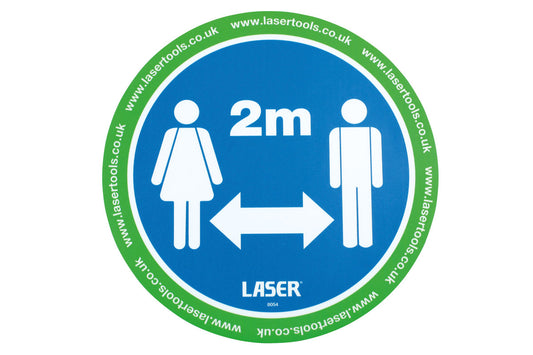 Laser Tools Laser Tools Floor Sticker 2m Distancing 6pc x 2 61701