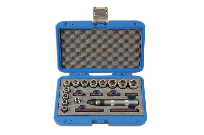 Laser Tools Damaged Nut and Screw Remover Set 3/8"D 20pc 6219