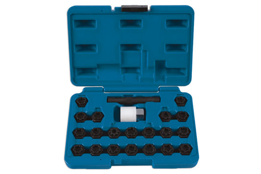 Laser Tools Locking Wheel Nut Key Set 22pc - for Audi 6232