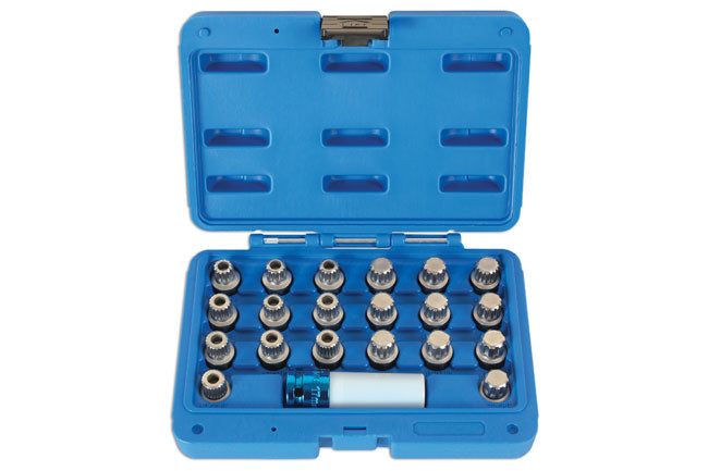 Laser Tools Locking Wheel Nut Key Set 21pc - for BMW 6276