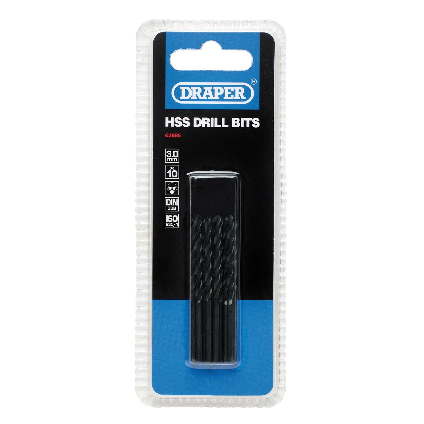 HSS Twist Drill Bits, 3.0 x 60mm (Pack of 10)