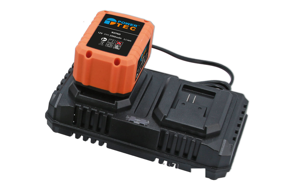 Power-TEC Double Dock Battery Charger with Euro 2 Pin Plug - for 92750 62930