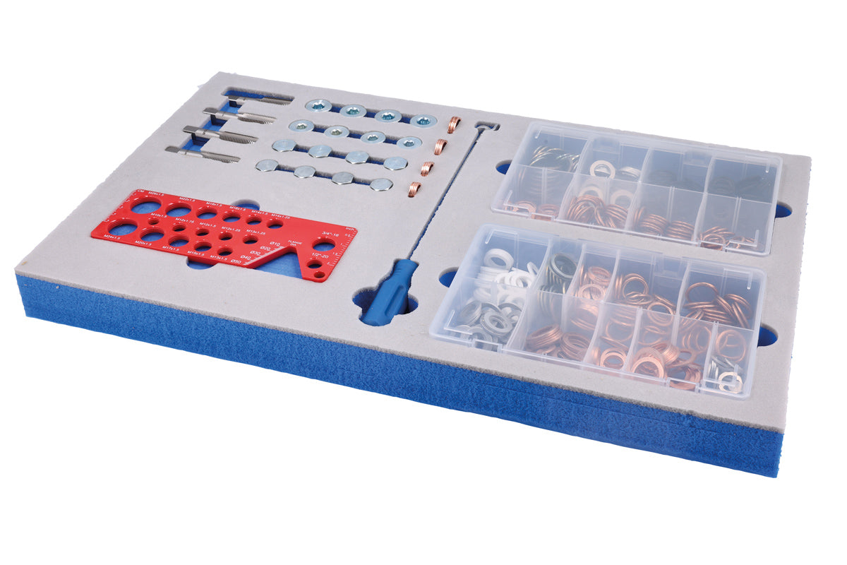 Laser Tools Sump Plug Washers & Thread Repair Kits in Foam Inlay - for 9127 62984