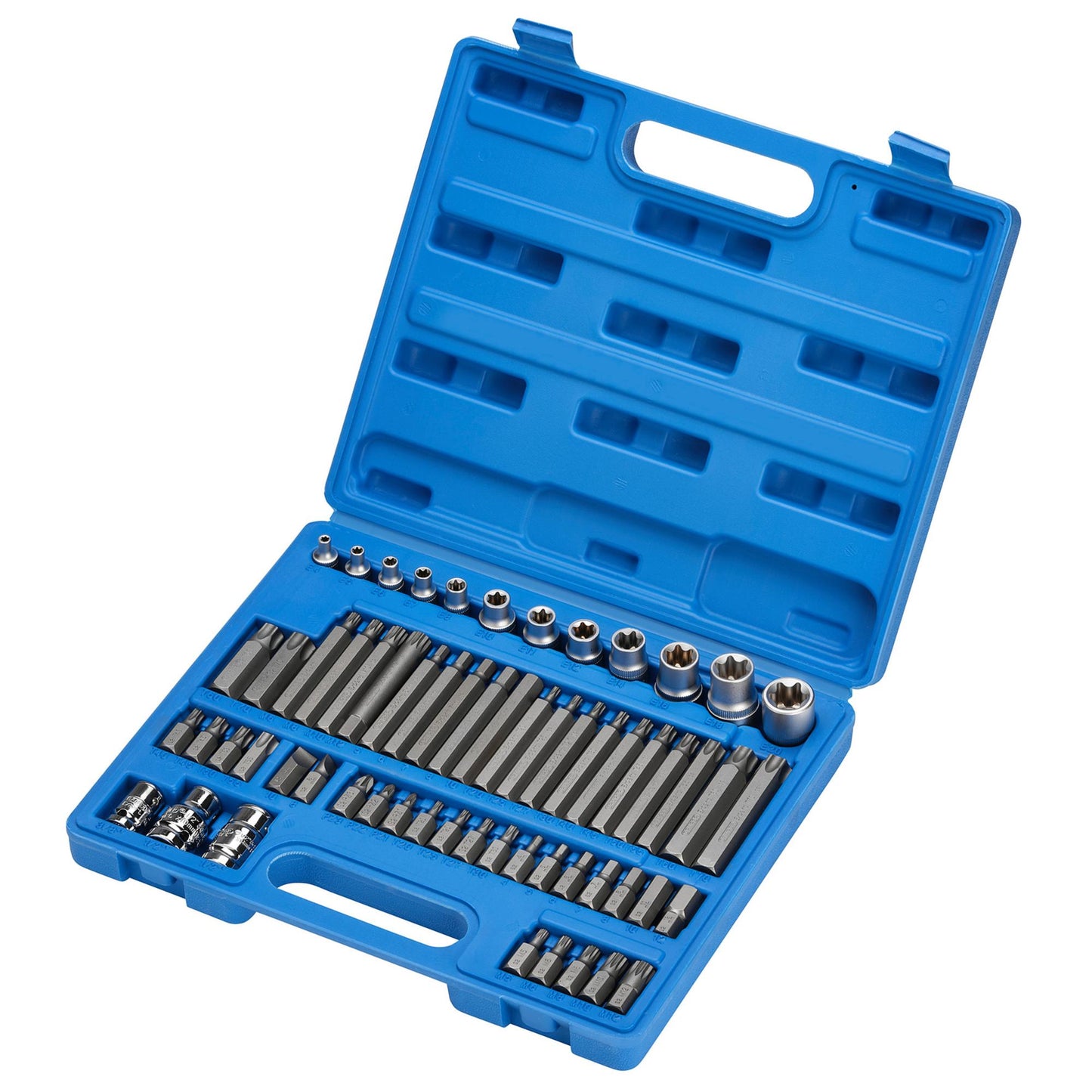 Draper S2 Mechanic's Socket and Bit Set 3/8 1/2"D 61 pc Torx Hex Ribe PZ 63376