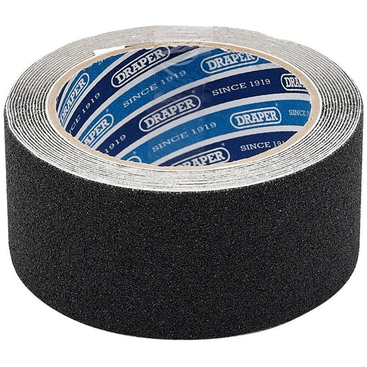 Draper Heavy Duty Safety Grip Tape Roll 3.7m x 50mm, Black 63384