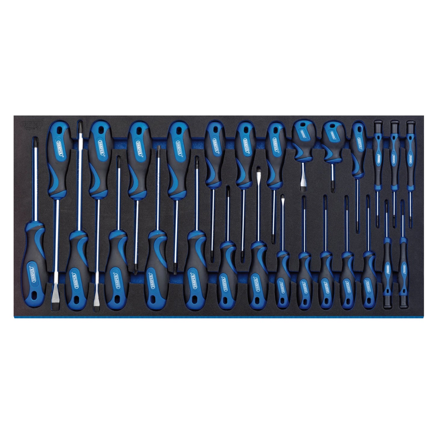 Draper Soft Grip Screwdriver Set in Full Drawer EVA Insert Tray 27 Piece 63406