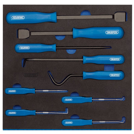 Draper Scraper Hook and Pick Set in 1/2 Drawer EVA Insert Tray 9 Piece 63500