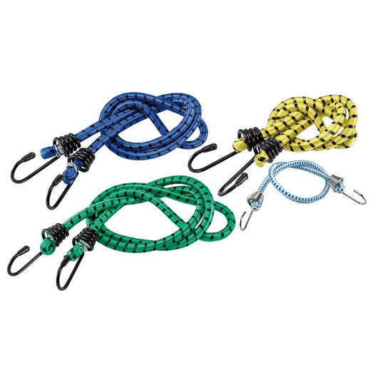 Draper Assorted Bungee Pack of 10 Assorted colours and sizes Steel Hooks 63545
