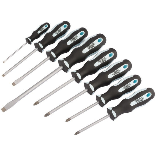 Draper Expert Soft Grip Screwdriver Set Heavy Duty 8 Piece 63589